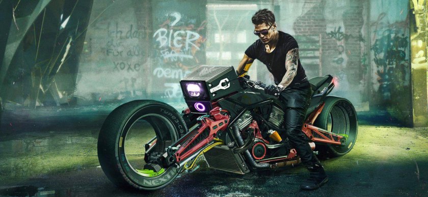 Cyberpunk 2077 байкер