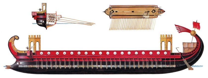 Древняя Греция трирема корабль