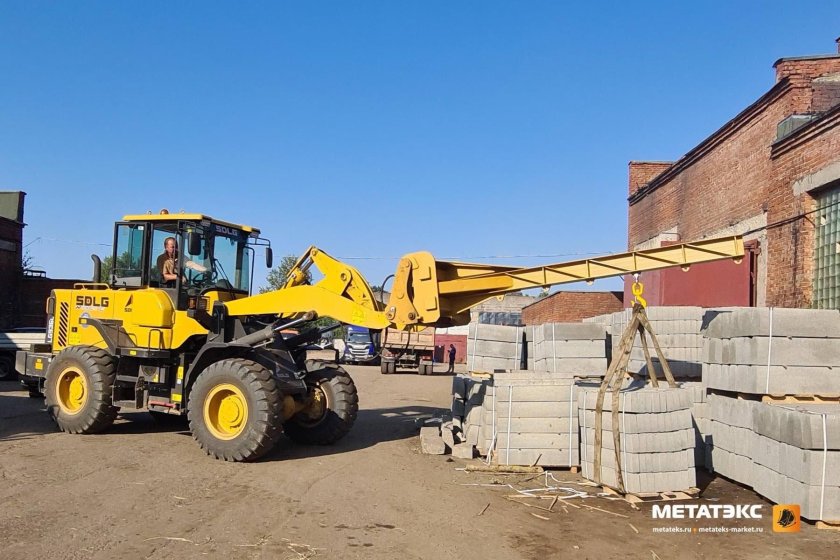 Безблочная крановая стрела для фронтального погрузчика