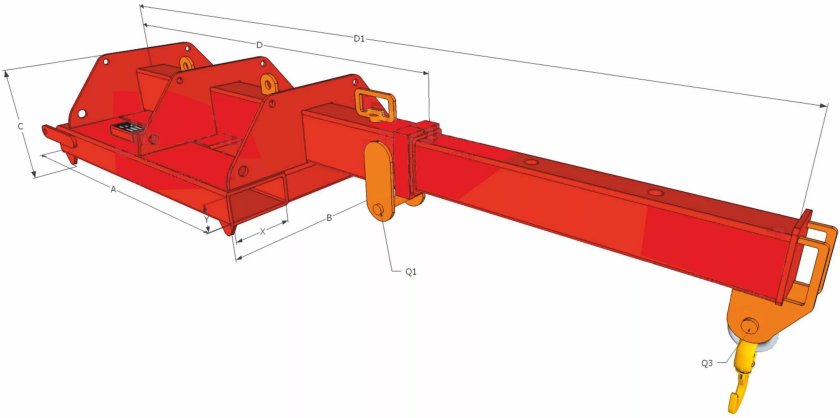 Стрела для погрузчика вилочного 5т