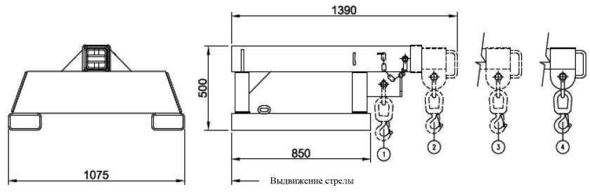 Кран балка для вилочного погрузчика ndkb2000c