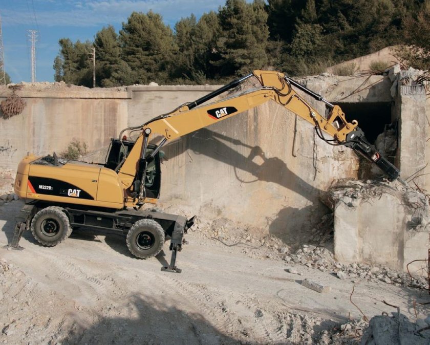Caterpillar m315d с гидромолотом
