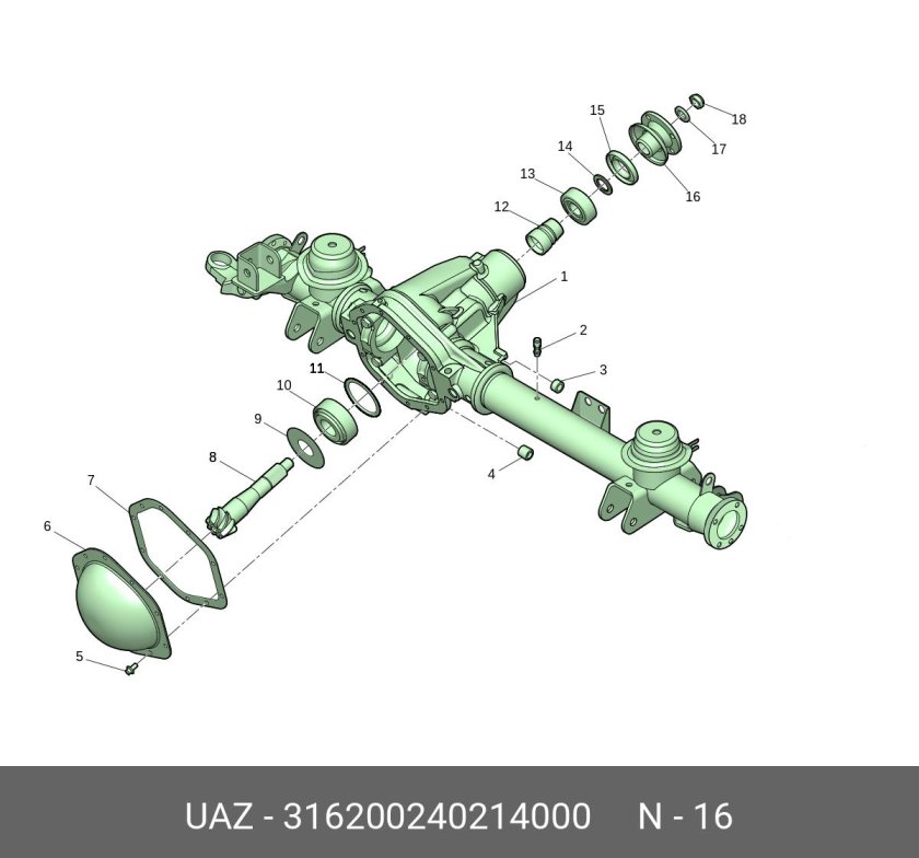 Передний мост УАЗ Патриот