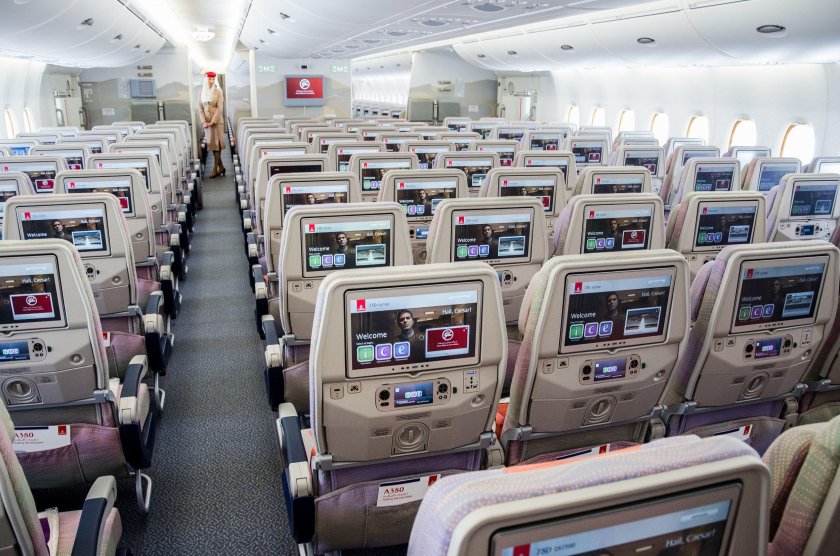 Аэробус а380 Эмирейтс салон