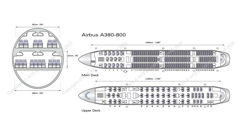 Airbus a380 800 схема салона Эмирейтс