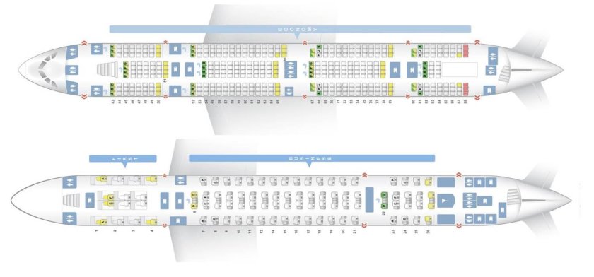Эйрбас 380 схема салона