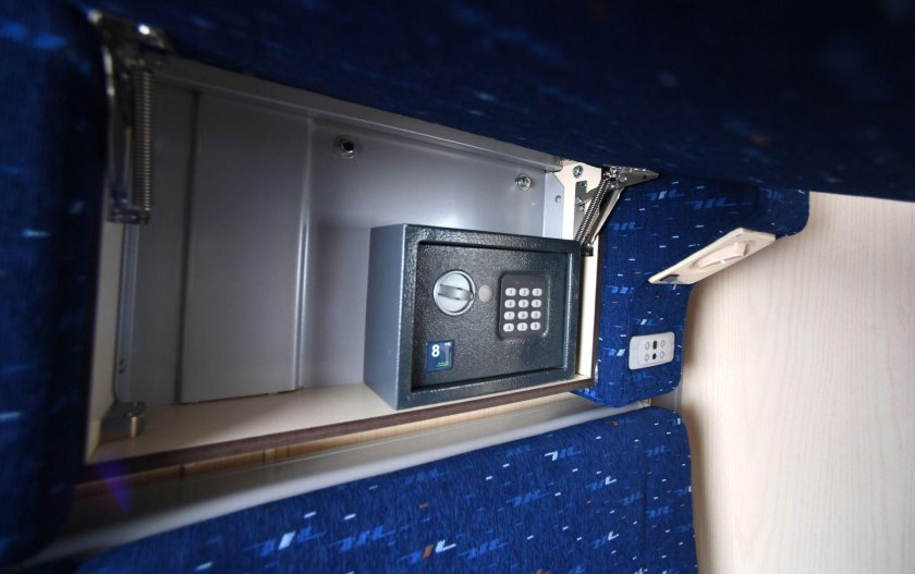 Вагон купе РЖД розетки