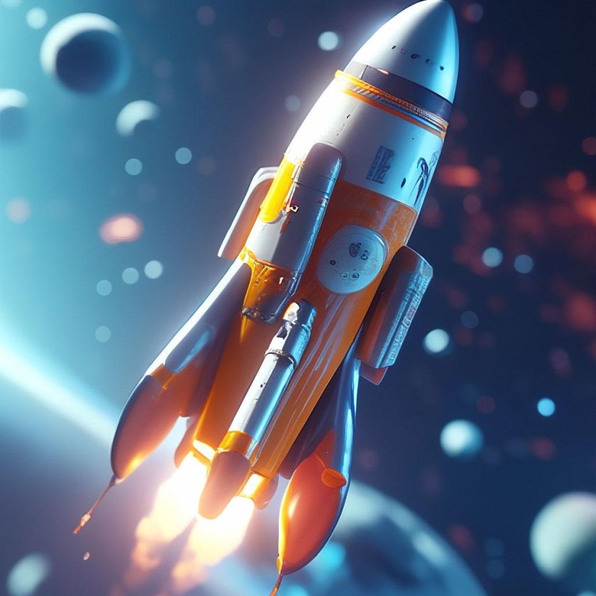 Ракета летит в космос