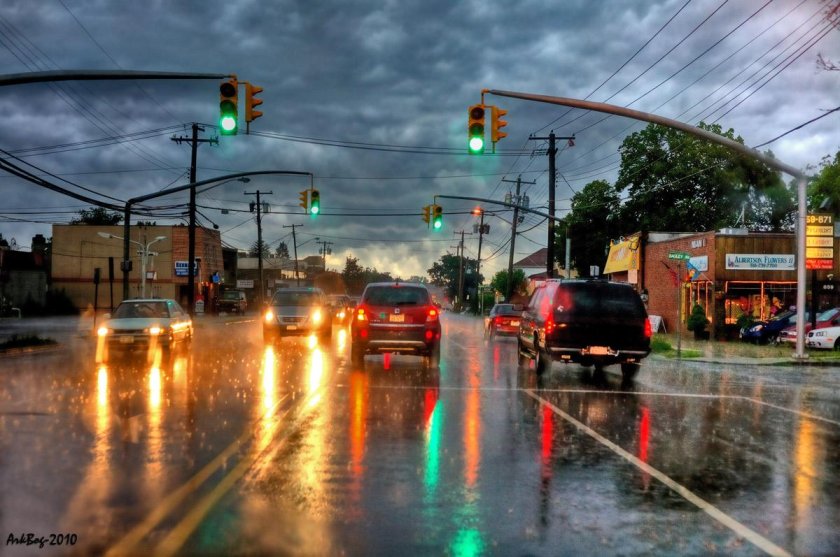 Город после дождя