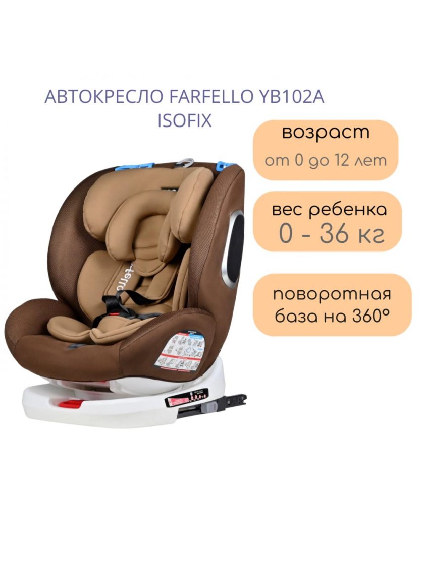 Farfello Isofix yb102a темно серый