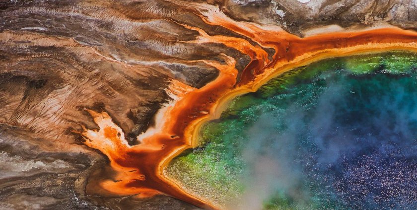 Grand prismatic hot spring