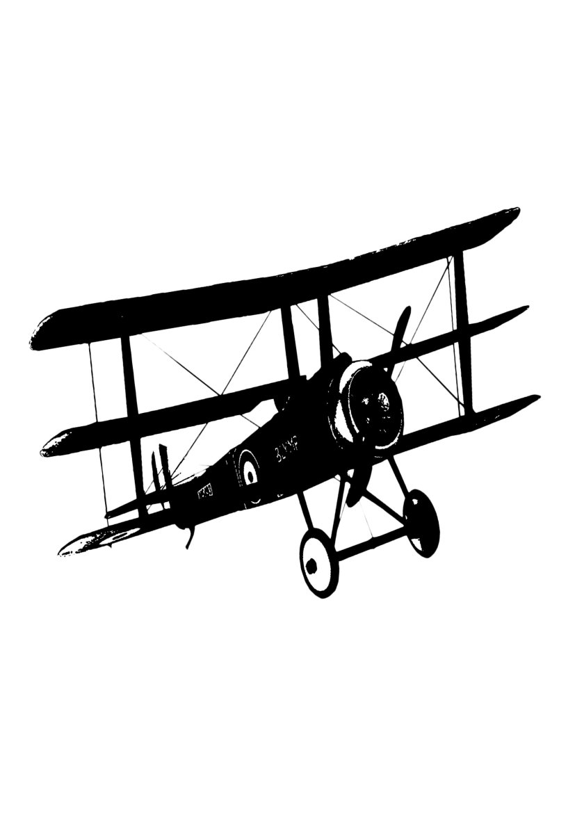 Самолет биплан вектор