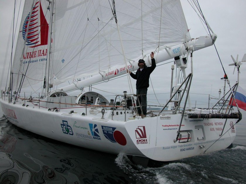 Федор Конюхов на яхте