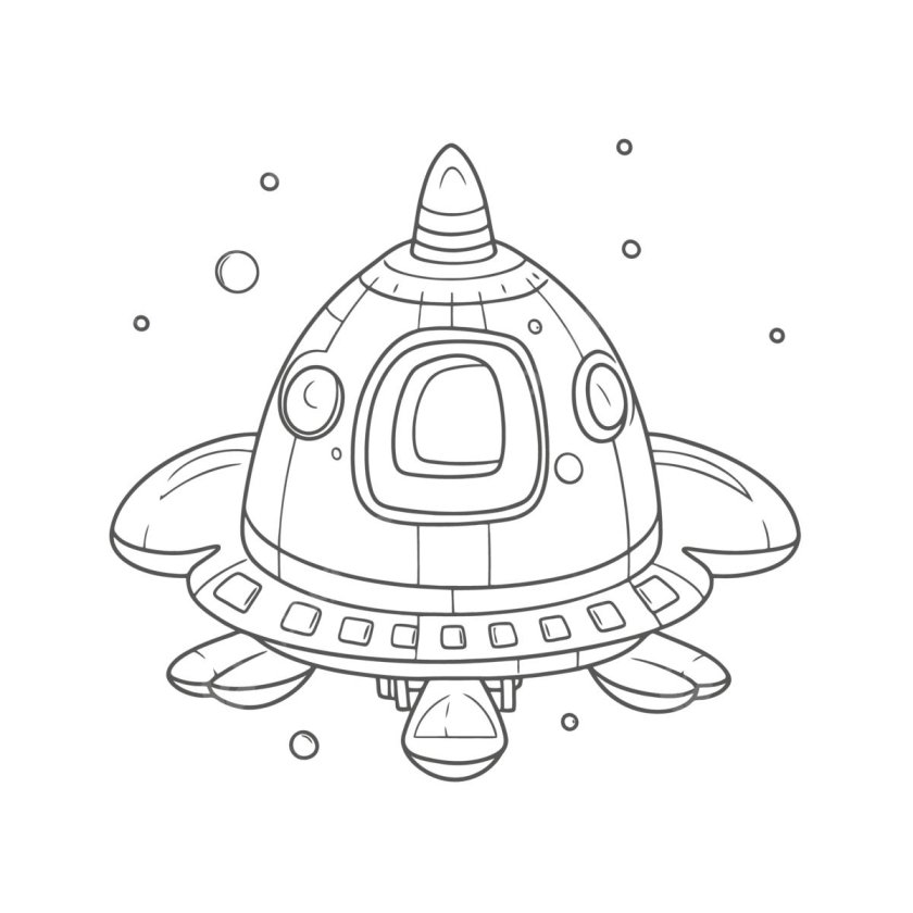 Космический корабль раскраска
