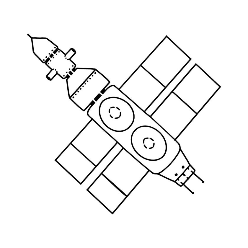 Космический корабль раскраска