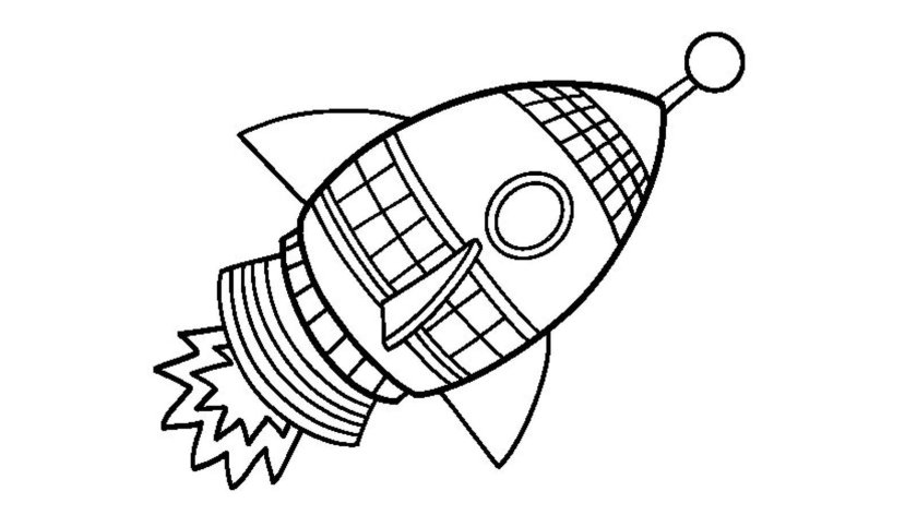 Ракета раскраска