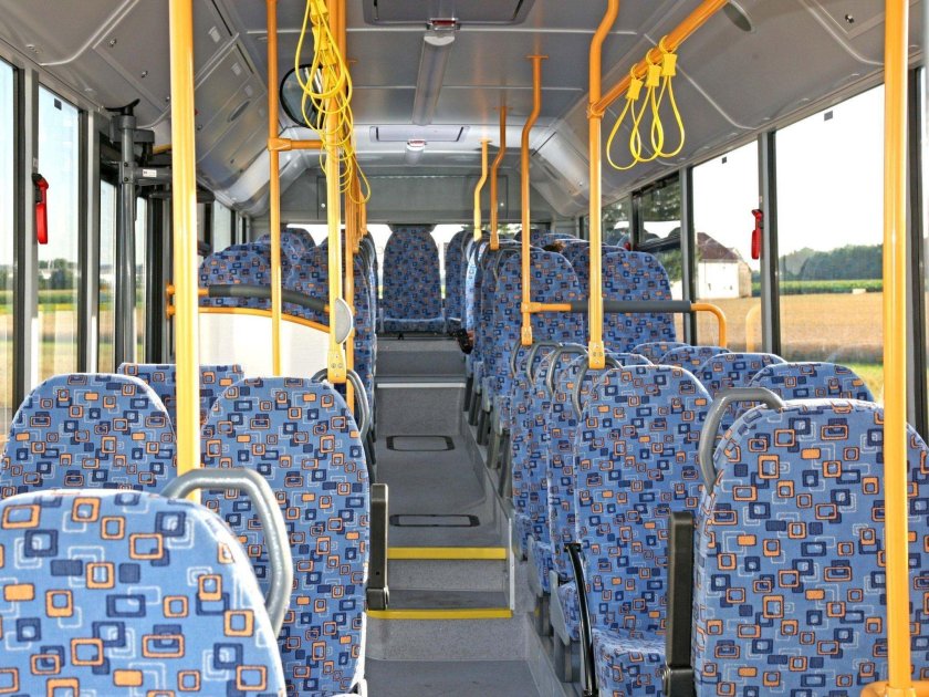 Салон электробуса ман