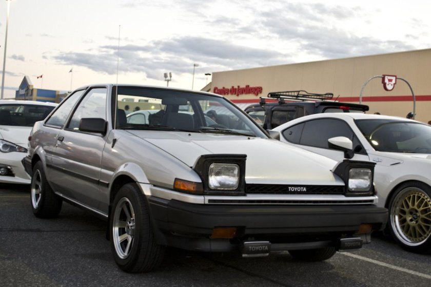 Toyota ae86 со слепой оптикой