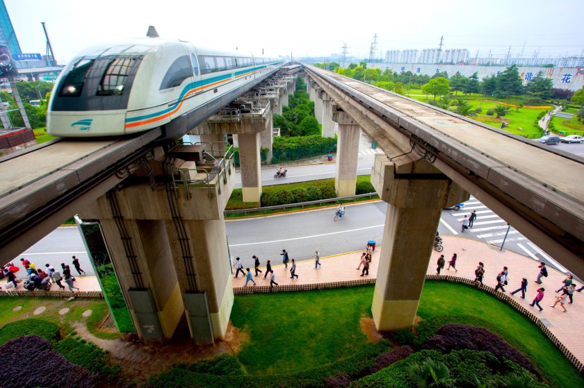Поезд Маглев в Шанхае