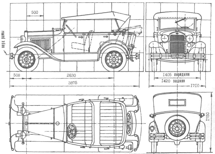 Автомобиль ГАЗ 4 чертежи