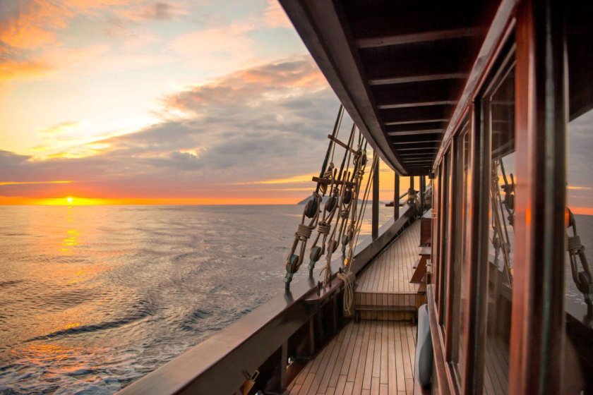 Вид с палубы корабля