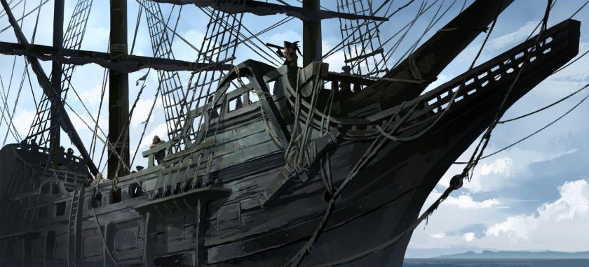 Палуба корабля пиратов