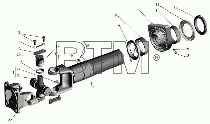 Вал карданный МАЗ 4370