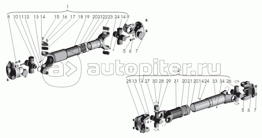 Кардан МАЗ 5516а5