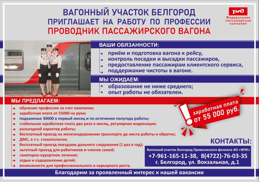 Проводник пассажирского вагона