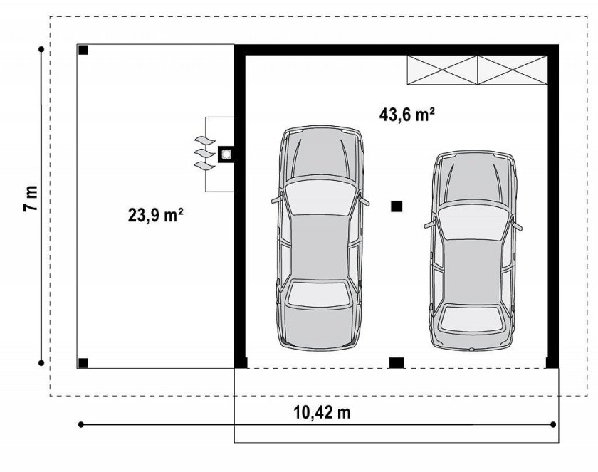 Габариты гаража на 2 машины