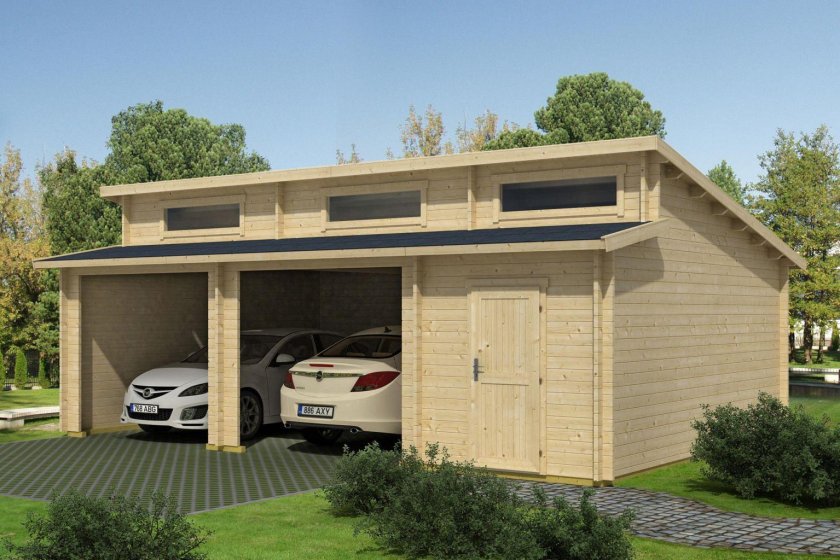 Гараж на 2 машины с хозблоком