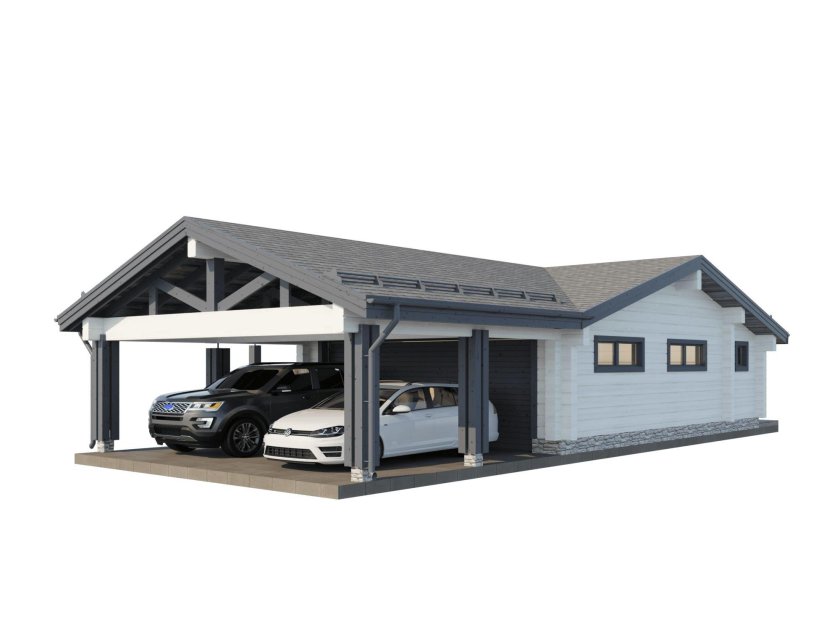 Гараж с хозблоком