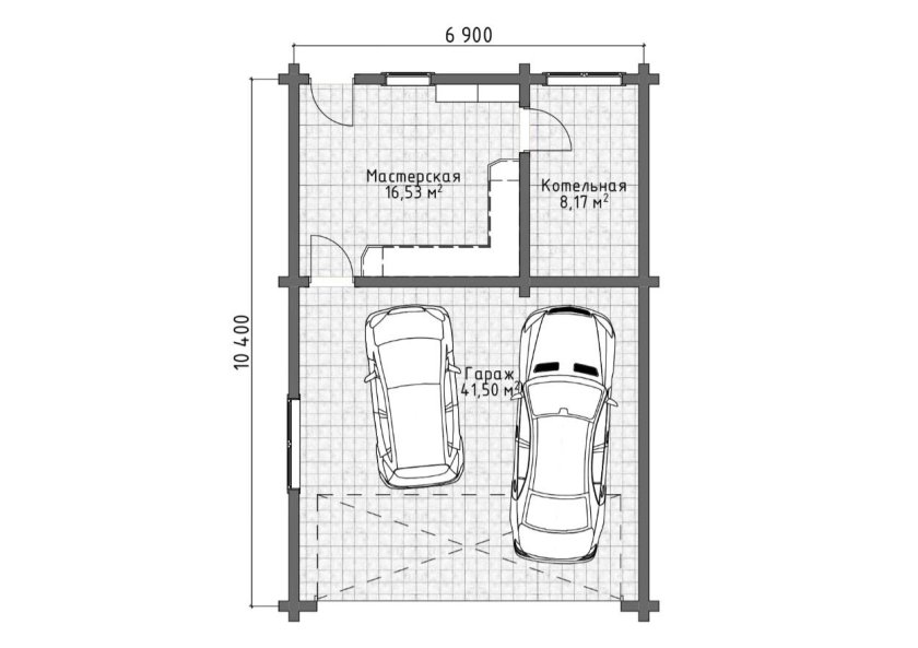 Планировка гаража 6 х 4