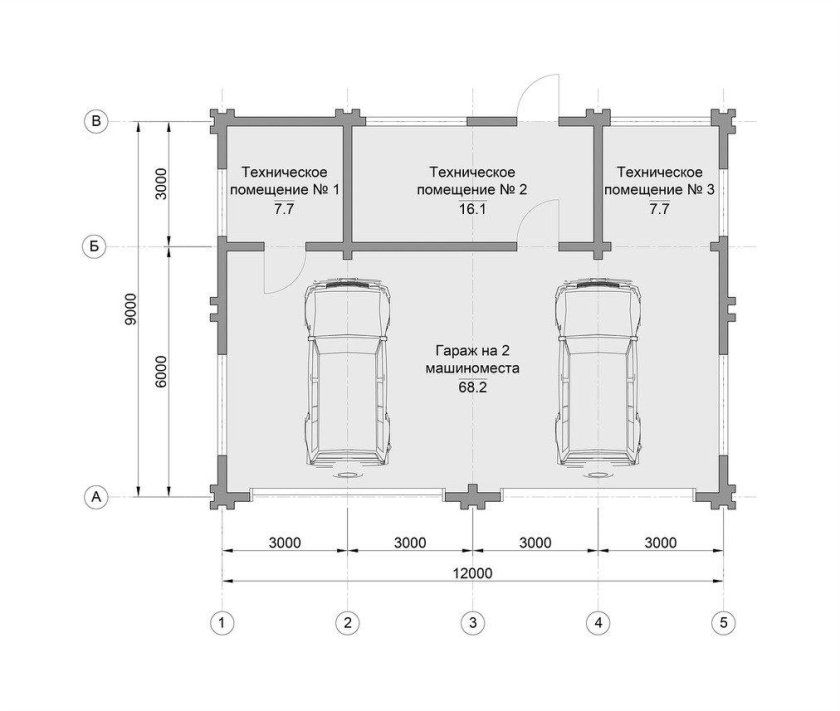 Ширина гаража на 2 машины