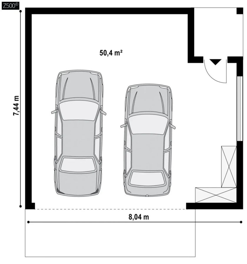 Ширина гаражных ворот на 2 машины