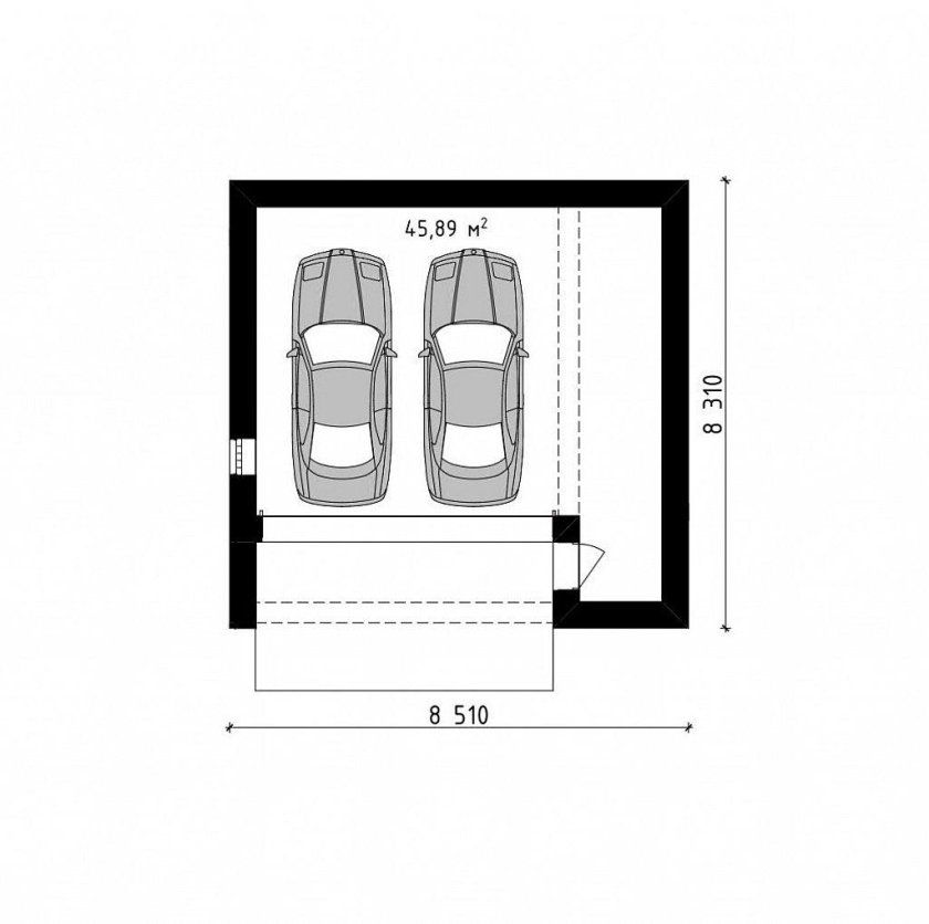 Ширина гаража на 2 машины