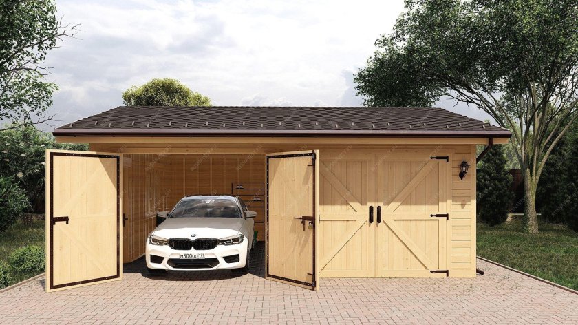 Гараж с боковым заездом