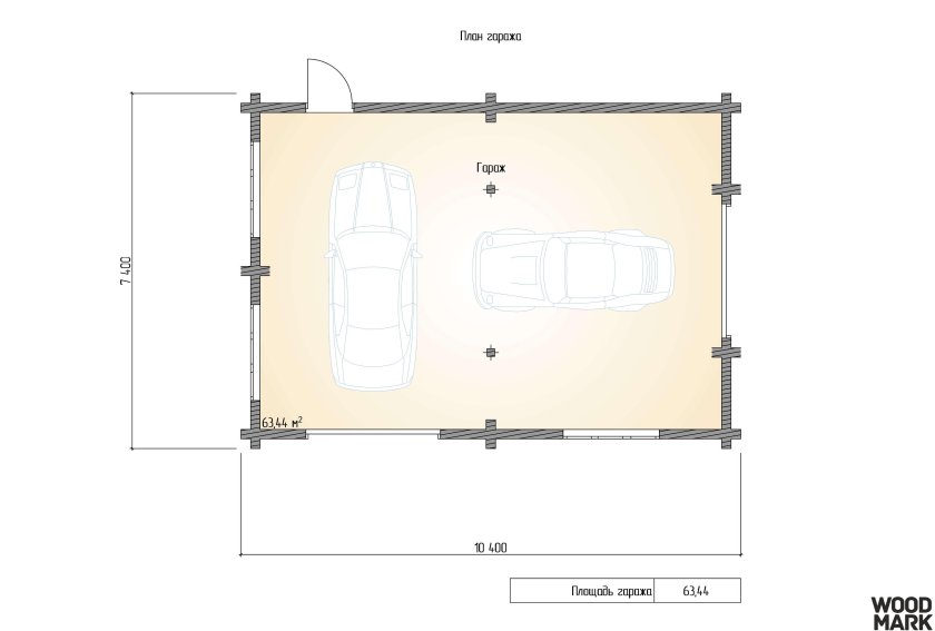 Проект гаража мастерской на 1 машину с подъемником
