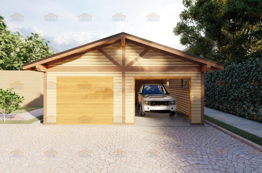 Каркасный гараж из дерева своими руками