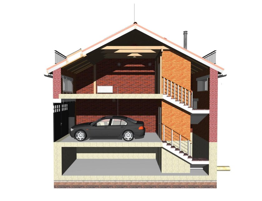 Проект двухэтажного гаража