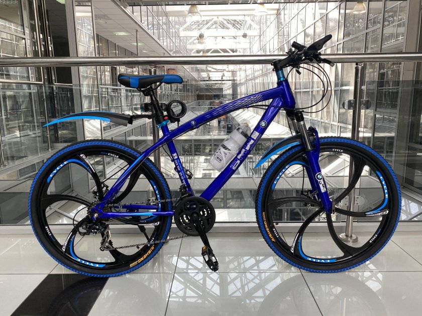 BMW велосипед синий