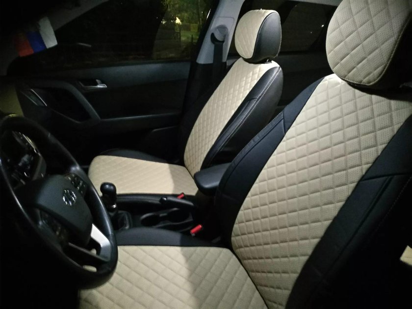 Чехлы автопилот бежевый ромб