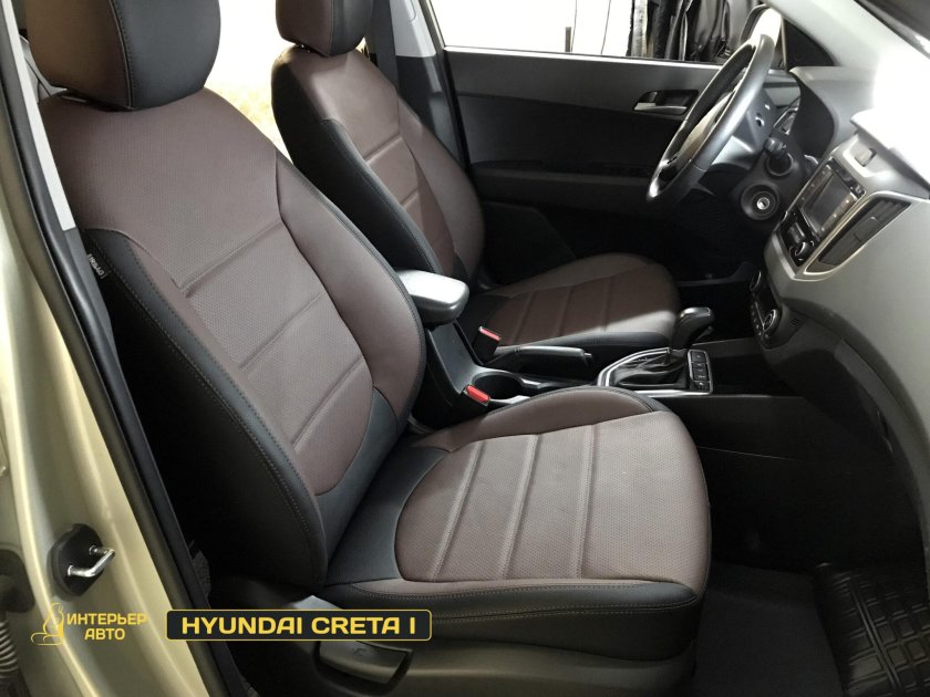 Чехлы на Хендай Крета 2020г чёрный с красным рисунок