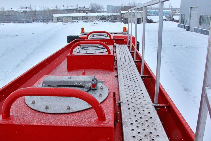 Ограждение на автоцистерне