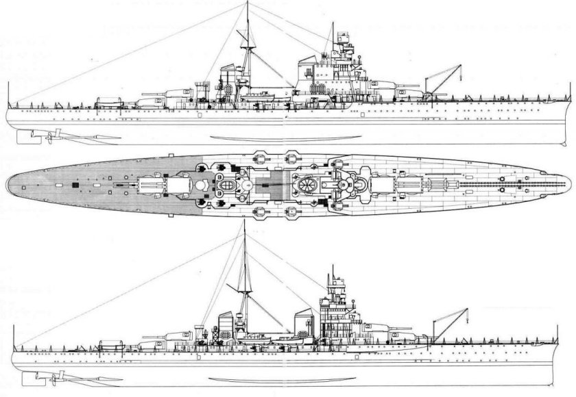 Крейсер Альмиранте Браун чертежи
