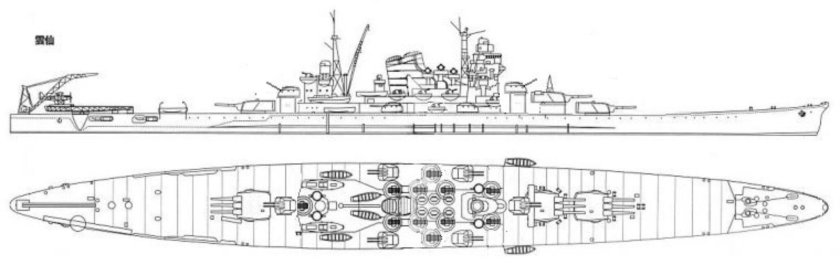 Линкор 2 мировой Япония Ямато чертеж