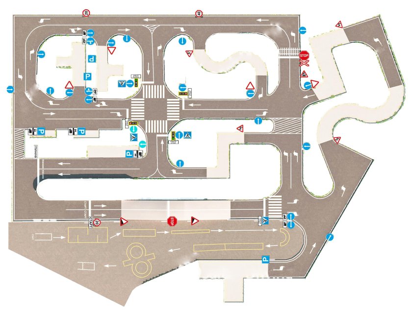 Схема автоматизированного автодрома