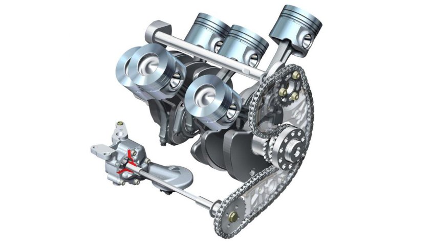 V образный ДВС 6 цилиндровый