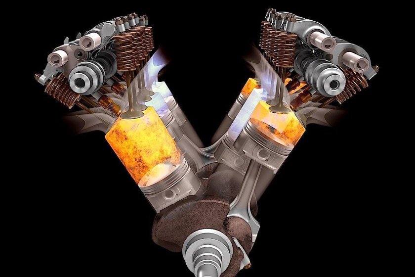 V 6 цилиндровый двигатель