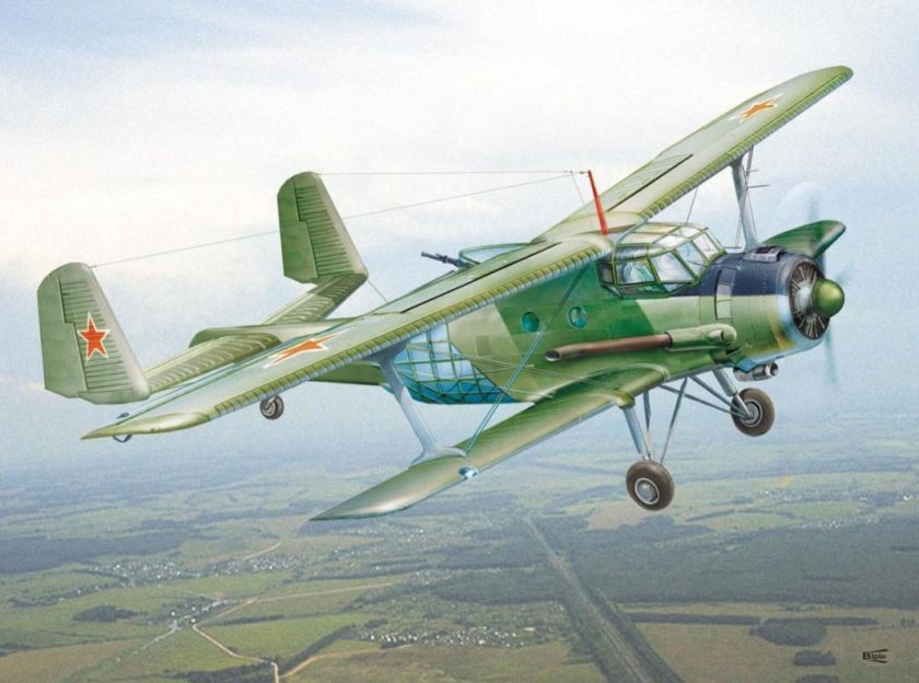 Военный самолет ан2